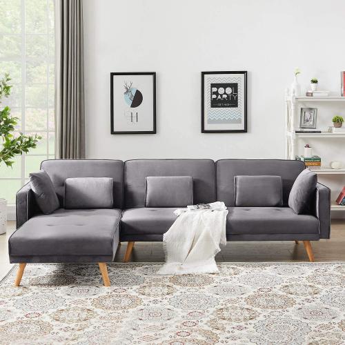 Tufted L Shape Sofa